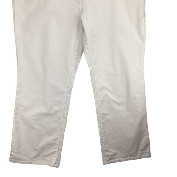 Talbots Signature Boot Womens Cream Velvet Pants Size Petites 16 16P Off-White - Picture 3 of 8